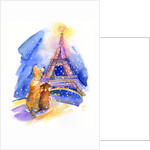 Dogs with Eiffel Tower, 2016 by John Keeling