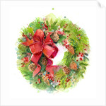 Christmas wreath with Red Bow, 2016 by John Keeling