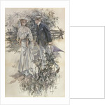 The Garden Walk by Harrison Fisher