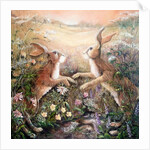 Hares at dawn, 2016 by Mary Smith