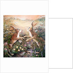 Hares at dawn, 2016 by Mary Smith