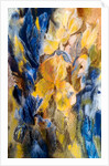 gold and blue iris, 2017 by Mary Smith