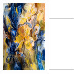 gold and blue iris, 2017 by Mary Smith