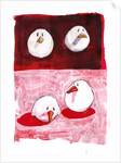 Birds on Black and White on Red, 2005 by Thomas MacGregor