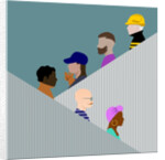 Escalator People, 2017 by Claire Huntley