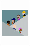 Escalator People, 2017 by Claire Huntley