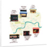 Map of Unique London Eateries and Bars, 2017 by Claire Huntley