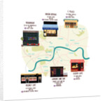 Map of Unique London Eateries and Bars, 2017 by Claire Huntley