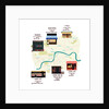 Map of Unique London Eateries and Bars, 2017 by Claire Huntley