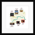 Map of Unique London Eateries and Bars, 2017 by Claire Huntley