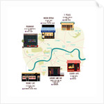 Map of Unique London Eateries and Bars, 2017 by Claire Huntley
