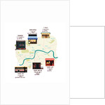 Map of Unique London Eateries and Bars, 2017 by Claire Huntley