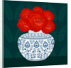 Ming vase with Roses, 2017 by Claire Huntley