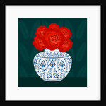 Ming vase with Roses, 2017 by Claire Huntley