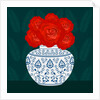 Ming vase with Roses, 2017 by Claire Huntley