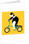 Cat on a Brompton Bike, 2017 by Claire Huntley