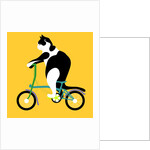 Cat on a Brompton Bike, 2017 by Claire Huntley