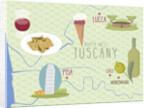 Map of Lucca and Pisa, Tuscany, Italy, 2017 by Claire Huntley