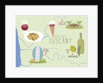 Map of Lucca and Pisa, Tuscany, Italy, 2017 by Claire Huntley