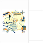 Map of Le Marais, Paris, 2017 by Claire Huntley