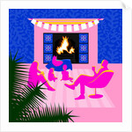 Christmas by the fireplace, 2017 by Claire Huntley