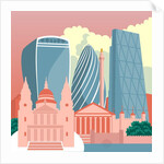 Square Mile Cityscape, 2017 by Claire Huntley