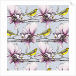 Magnolia and Yellow Wagtails, 2019 by Andrew Watson