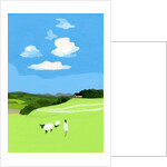 Prairie and sheep, 2017 by Hiroyuki Izutsu