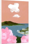 Cherry blossoms and harbors, 2017 by Hiroyuki Izutsu