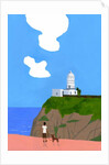 Lighthouse, dog and boys, 2016 by Hiroyuki Izutsu