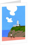 Lighthouse, dog and boys, 2016 by Hiroyuki Izutsu