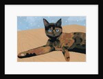 Lay down at the desk tortoiseshell cat, 2017 by Hiroyuki Izutsu