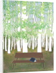 Bench in the Forest, 2017 by Elizabeth Rider