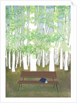 Bench in the Forest, 2017 by Elizabeth Rider