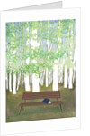Bench in the Forest, 2017 by Elizabeth Rider