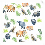 Woodland Animals, 2017 by Elizabeth Rider