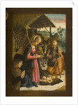 Adoration of the Child with portrait of donor, c.1500 by School Italian