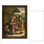 Adoration of the Child with portrait of donor, c.1500 by School Italian