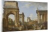 Roman ruins with the Arch of Titus, 1734 by Giovanni Paolo Pannini or Panini
