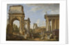Roman ruins with the Arch of Titus, 1734 by Giovanni Paolo Pannini or Panini