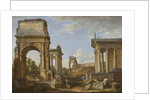 Roman ruins with the Arch of Titus, 1734 by Giovanni Paolo Pannini or Panini