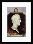 Portrait Miniature of Arthur Wellesley, 1st Duke of Wellington in the form of a marble trompe l'oeil cameo, c.1817 by William Grimaldi