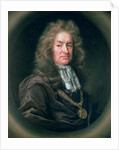 Portrait of Elias Ashmole English antiquary, 1689 by John Riley