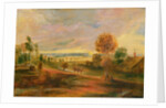 Landscape with Farm Buildings: Sunset, 17th century by Peter Paul Rubens