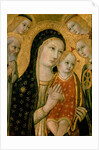 Madonna and Child with SS. Dominic and Catherine of Alexandria, 15th century by Sano di also Ansano di Pietro di Mencio Pietro