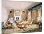 The Drawing Room, White Barnes, f.55 from an 'Album of Interiors', 1843 by Charlotte Bosanquet