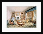 The Drawing Room, White Barnes, f.55 from an 'Album of Interiors', 1843 by Charlotte Bosanquet