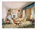 The Drawing Room, White Barnes, f.55 from an 'Album of Interiors', 1843 by Charlotte Bosanquet