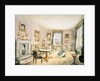 The Drawing Room, East Wood, Hay, f54 from an Album of Interiors, 1843 by Charlotte Bosanquet