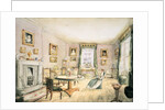 The Drawing Room, East Wood, Hay, f54 from an Album of Interiors, 1843 by Charlotte Bosanquet
